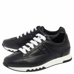 Hermes Black Leather Addict Low Top Sneakers Size 41.5 For Men -Deals Hermes Store luxury men hermes new shoes p460868 007