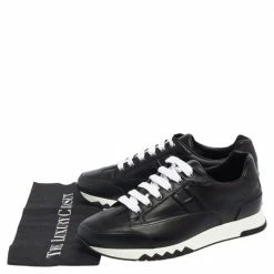 Hermes Black Leather Addict Low Top Sneakers Size 41.5 For Men -Deals Hermes Store luxury men hermes new shoes p460868 008