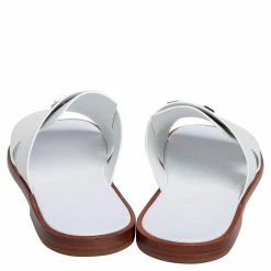 Hermes White Leather Arles Mules Size 43 For Men -Deals Hermes Store luxury men hermes new shoes p486269 002