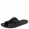 Hermes Black Leather Izmir Slide Sandal Size 46 For Men -Deals Hermes Store luxury men hermes new shoes p504132 007