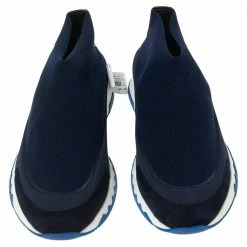 Hermes Hermés Navy Blue Knit Fabric Tokyo Slip-On Sneakers Size 44 For Men -Deals Hermes Store luxury men hermes new shoes p580364 006