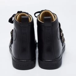 Hermes Black Leather Studded Lennox High-Top Sneakers Size 41.5 For Men -Deals Hermes Store luxury men hermes new shoes p678293 004