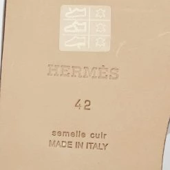 Hermes White Leather Izmir Slide Flats Size 42 For Men -Deals Hermes Store luxury men hermes new shoes p678379 009