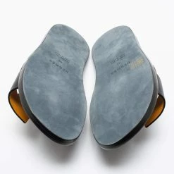 Hermes Black/Brown Leather Izmir Flat Sandals Size 44 For Men -Deals Hermes Store luxury men hermes new shoes p678723 002