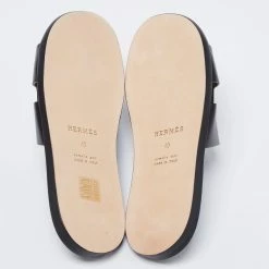Hermes Black Leather Izmir Slide Sandals Size 40 For Men 15 Hermes Black Leather Izmir Slide Sandals Size 40 For Men -Deals Hermes Store luxury men hermes new shoes p680846 003