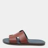 Hermes Hermès Brown Leather Izmir Slide Sandals Size 41 For Men -Deals Hermes Store luxury men hermes new shoes p680852 001