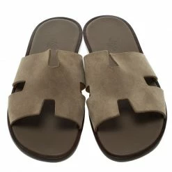 Hermes Light Brown Suede Izmir Sandals Size 43.5 For Men -Deals Hermes Store luxury men hermes new shoes p92779 0003