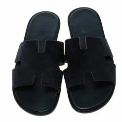 Hermes Navy Blue Suede Izmir Sandals Size 44 For Men -Deals Hermes Store luxury men hermes new shoes p92785 0003