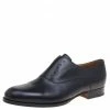 Hermes Black Leather Napoli Derby Size 44 For Men