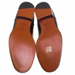 Hermes Black Leather Napoli Derby Size 44 For Men -Deals Hermes Store luxury men hermes new shoes p92963 006