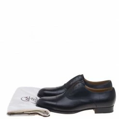 Hermes Black Leather Napoli Derby Size 44 For Men -Deals Hermes Store luxury men hermes new shoes p92963 008