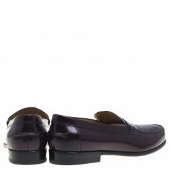 Hermes Dark Brown Croc Leather Loafers Size 44 For Men -Deals Hermes Store luxury men hermes new shoes p92964 005