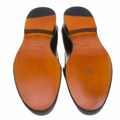 Hermes Dark Brown Croc Leather Loafers Size 44 For Men -Deals Hermes Store luxury men hermes new shoes p92964 006