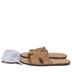 Hermes Honey Brown Lizard Izmir Sandals Size 44 For Men 12 Hermes Honey Brown Lizard Izmir Sandals Size 44 For Men -Deals Hermes Store luxury men hermes new shoes p93217 004