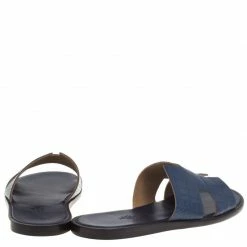 Hermes Indigo Blue Alligator Izmir Sandals Size 44 For Men -Deals Hermes Store luxury men hermes new shoes p93219 0005