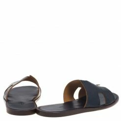 Hermes Denim Blue Alligator Izmir Sandals Size 43.5 For Men -Deals Hermes Store luxury men hermes new shoes p93227 0005