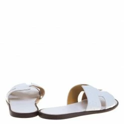 Hermes White Ostrich Izmir Sandals Size 44 For Men -Deals Hermes Store luxury men hermes new shoes p93230 005