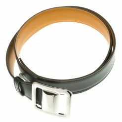 Hermes Black/Brown Box Calf Leather Reversible Buckle Belt 85CM For Men -Deals Hermes Store luxury men hermes used accessories p102505 003