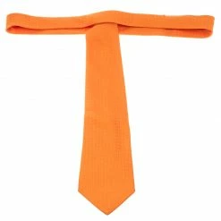 Hermes Orange H Logo Silk Tie For Men -Deals Hermes Store luxury men hermes used accessories p117961 003