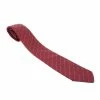 Hermes Red Asymmetric H Pattern Silk Jacquard Tie For Men