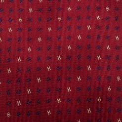 Hermes Red Asymmetric H Pattern Silk Jacquard Tie For Men -Deals Hermes Store luxury men hermes used accessories p120963 002