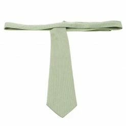Hermes Green H Figure Pattern Silk Jacquard Tie For Men -Deals Hermes Store luxury men hermes used accessories p120978 0003