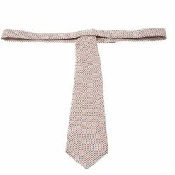 Hermes Dull Pink Triangle Pattern Silk Jacquard Tie For Men -Deals Hermes Store luxury men hermes used accessories p121048 003