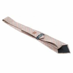 Hermes Dull Pink Triangle Pattern Silk Jacquard Tie For Men -Deals Hermes Store luxury men hermes used accessories p121048 004