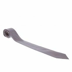 Hermes Blue And Pink Printed Silk Tie For Men