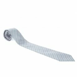 Hermes Pale Pink Horseshoe Pin Print Silk Tie For Men