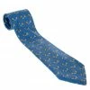 Hermes Blue Bird Print Silk Tie For Men