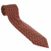 Hermes Red Trumpet Horns Print Silk Tie For Men -Deals Hermes Store luxury men hermes used accessories p13265 001