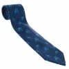 Hermes Blue Boxing Kangaroo Print Silk Tie For Men