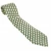 Hermes Green Sheep Print Silk Tie For Men