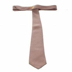 Hermes Orange Dumbbell Printed Silk Tie For Men -Deals Hermes Store luxury men hermes used accessories p143657 003