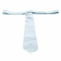 Hermes Powder Blue H Pattern Silk Jacquard Traditional Tie For Men -Deals Hermes Store luxury men hermes used accessories p145437 003