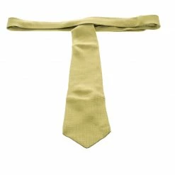 Hermes Lime Green H Pattern Silk Jacquard Traditional Tie For Men -Deals Hermes Store luxury men hermes used accessories p145513 0003