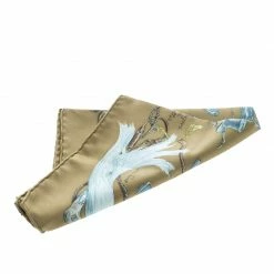 Hermes Green A Propos De Bottes Silk Pocket Square For Men -Deals Hermes Store luxury men hermes used accessories p145811 0004
