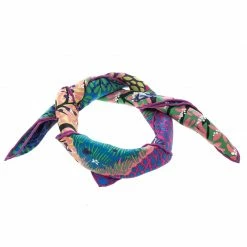 Hermes Multicolor Dans Un Jardin Anglais Printed Silk Pocket Square For Men