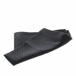 Hermes Charcoal Grey Horsebit Printed Silk Pocket Square For Men -Deals Hermes Store luxury men hermes used accessories p145858 0005