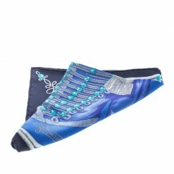 Hermes Blue Brandebourgs Military Printed Silk Pocket Square For Men 11 Hermes Blue Brandebourgs Military Printed Silk Pocket Square For Men -Deals Hermes Store luxury men hermes used accessories p145878 0004