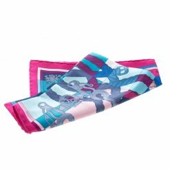 Hermes Multicolor Della Cavalleria Printed Silk Pocket Square For Men -Deals Hermes Store luxury men hermes used accessories p145931 004