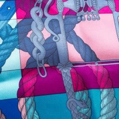 Hermes Multicolor Della Cavalleria Printed Silk Pocket Square For Men -Deals Hermes Store luxury men hermes used accessories p145931 005