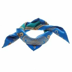 Hermes Multicolor Brandebourgs Military Printed Silk Pocket Square For Men