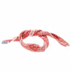 Hermes Red Bateau Fleuri Printed Silk Pocket Square For Men