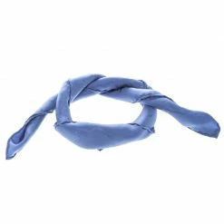 Hermes Blue Horsebit Pattern Silk Jacquard Pocket Square For Men