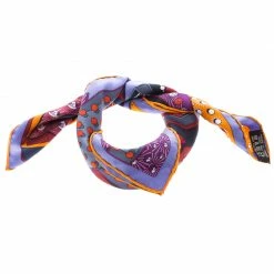 Hermes Multicolor Electrique Printed Silk Pocket Square For Men