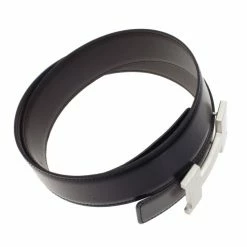 Hermes Black Leather H Buckle Belt 80CM For Men -Deals Hermes Store luxury men hermes used accessories p1486 003