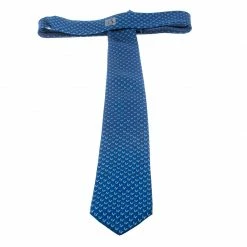 Hermes Blue Gradient Hen And Squirrel Printed Silk Tie For Men 9 Hermes Blue Gradient Hen And Squirrel Printed Silk Tie For Men -Deals Hermes Store luxury men hermes used accessories p156684 003