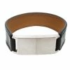 Hermes USB Flash Drive Black Leather Silver Tone Bracelet For Men -Deals Hermes Store luxury men hermes used accessories p156707 0001